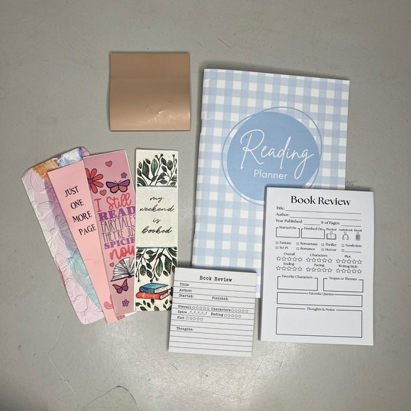 Other - Booktok Bundle Reading Planner Journal Kit Book Review Bookmarks